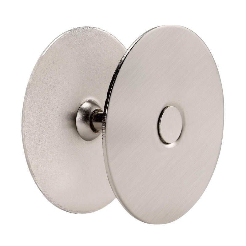 Siwil Door Knob Cover, 2-5/8"" Diameter Solid Steel Deadbolt Cover Plate, Hole Filler Plate for Door Handle (1, Satin Nickel) - Image 1